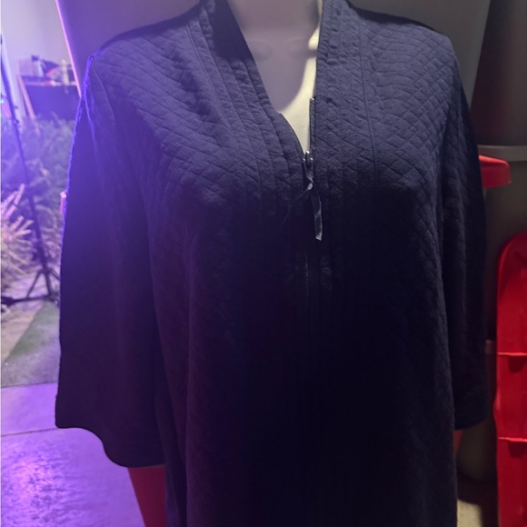 Navy Quilted Robe  mp71 - Picture 2 of 6
